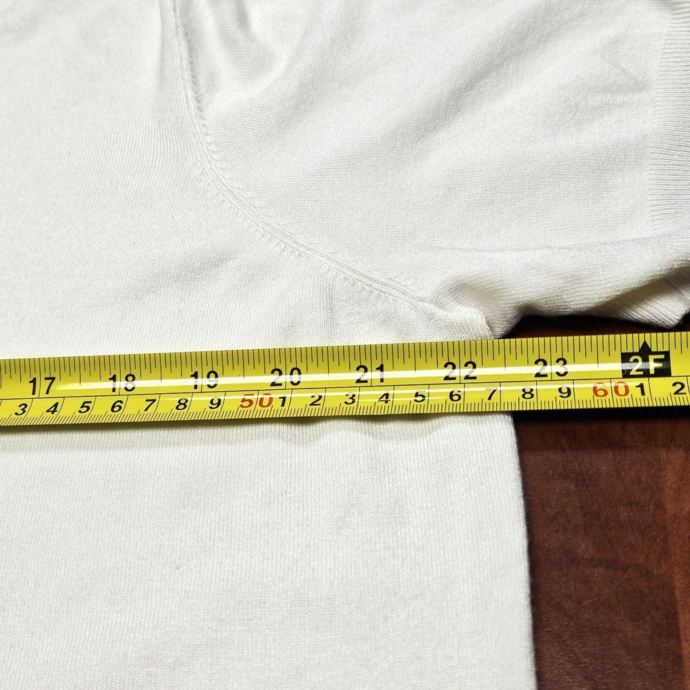 Philosophy Republic Clothing Ivory White Linen Blend Flutter Sleeve Top Size 2XL - Picture 12 of 15